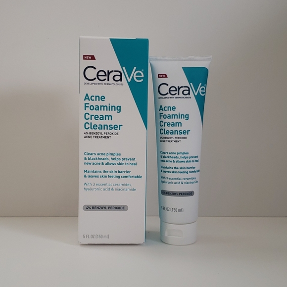 cerave foaming acne cream cleanser
